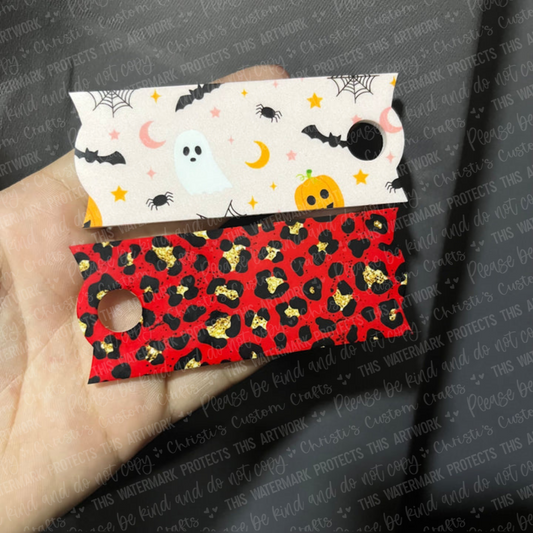 Holiday Print Acrylic Tumbler Topper