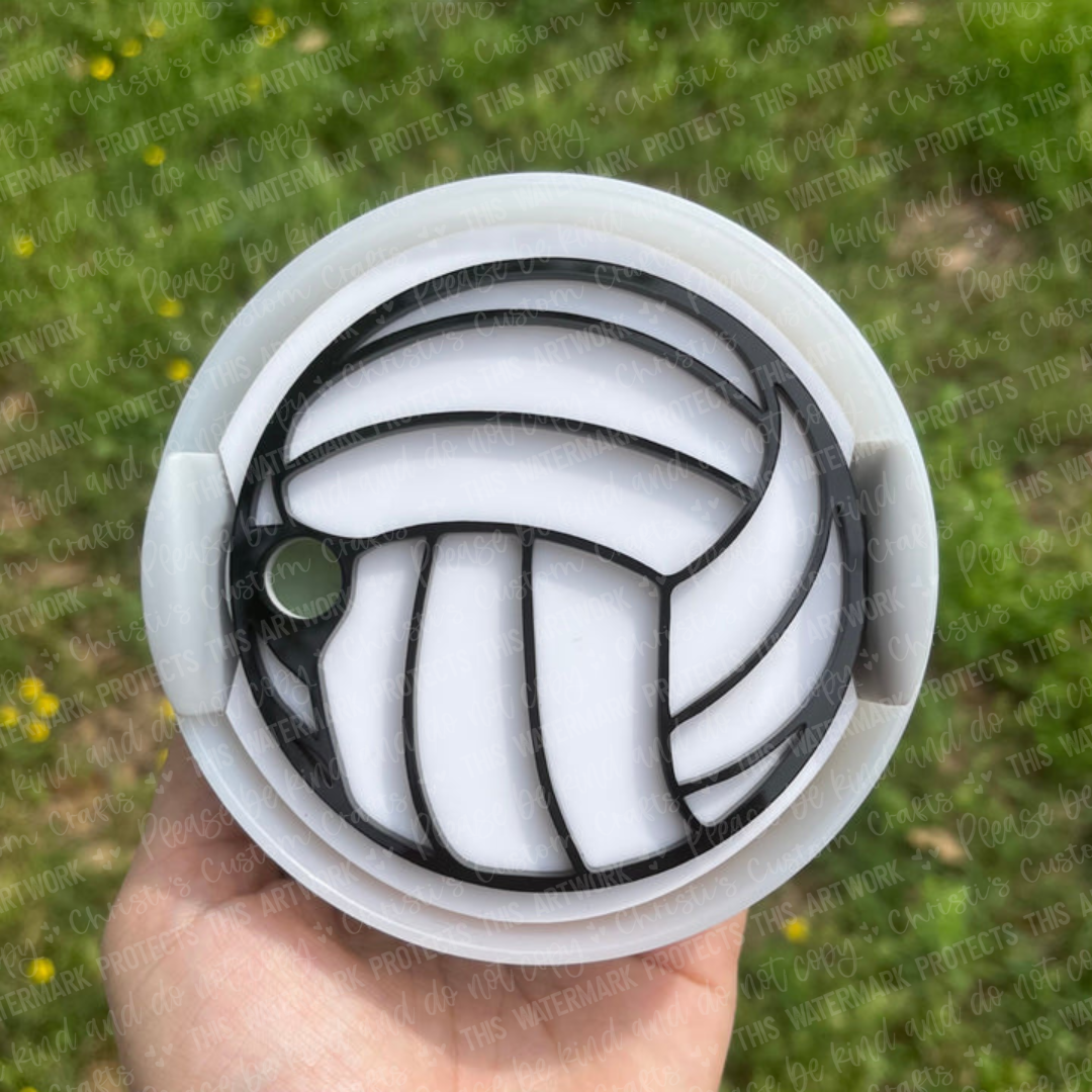 Volleyball Tumbler Topper