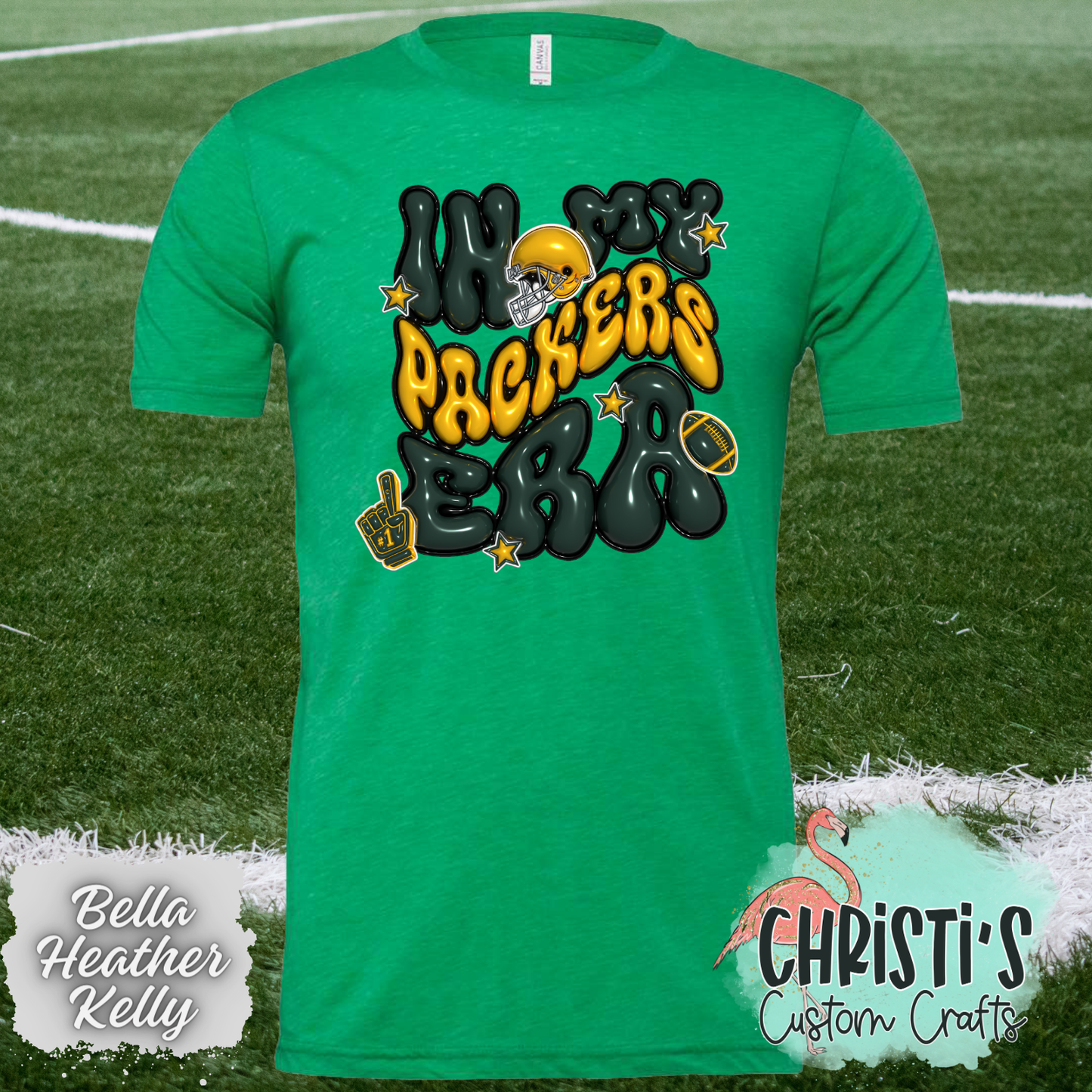 In my Packers Era (Faux 3D bubble letters)
