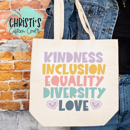 Kindness Inclusion Equality Diversity Love