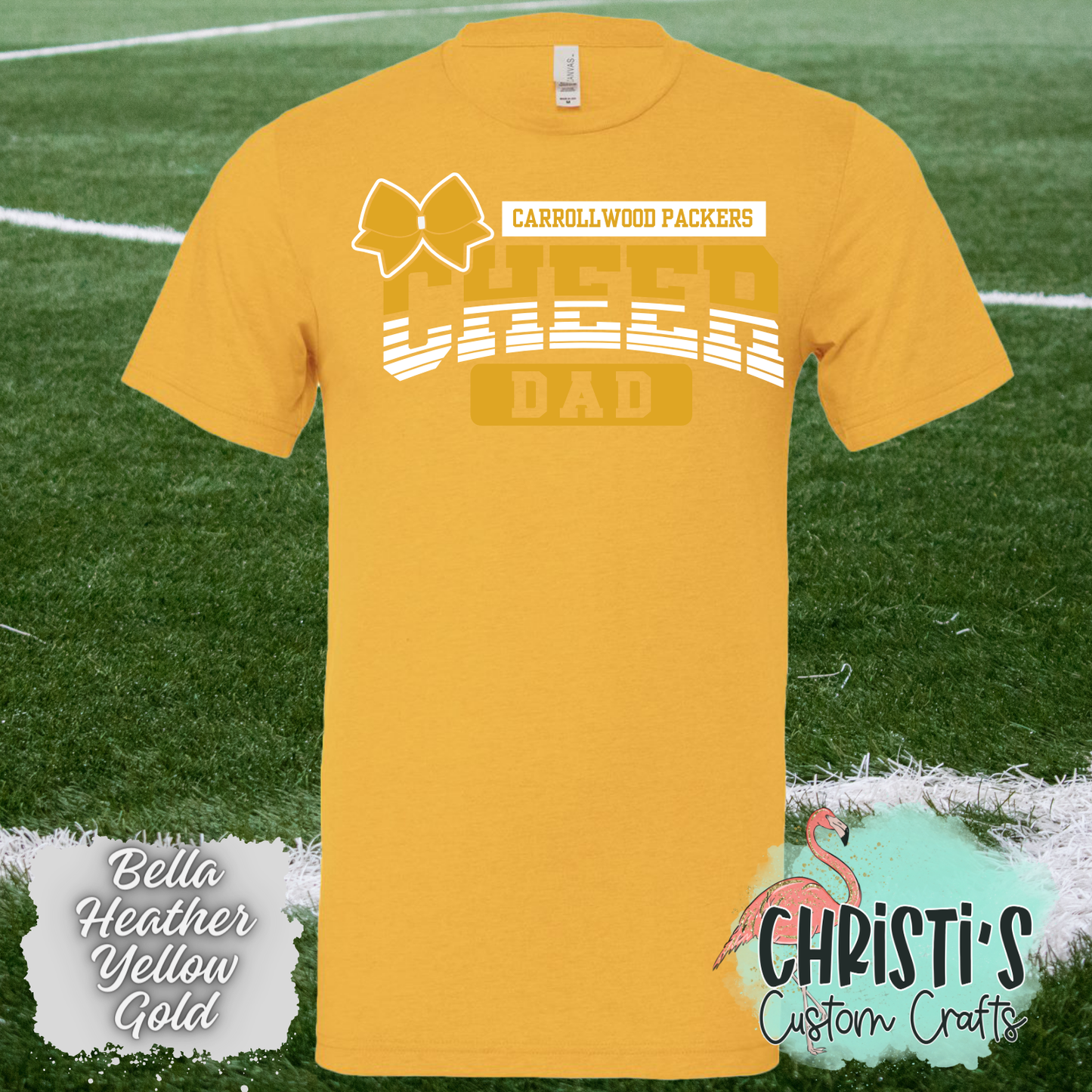 Carrollwood Packers Cheer (Custom Name Gold)