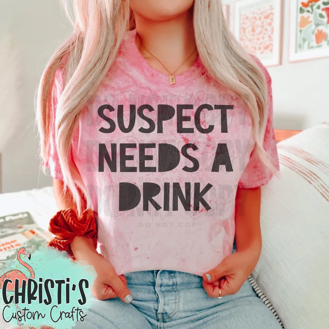 Suspect needs a drink