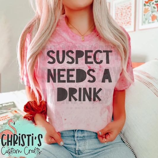 Suspect needs a drink