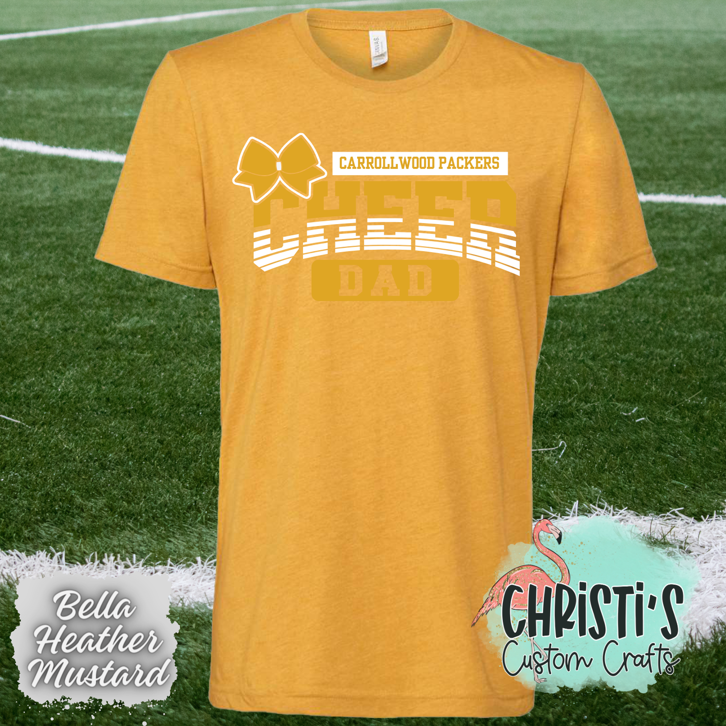 Carrollwood Packers Cheer (Custom Name Gold)