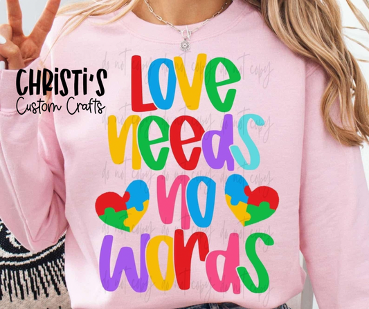 Love Needs No Words (colorful)