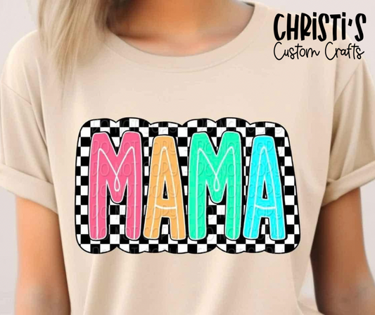 MAMA Bright with checkered background