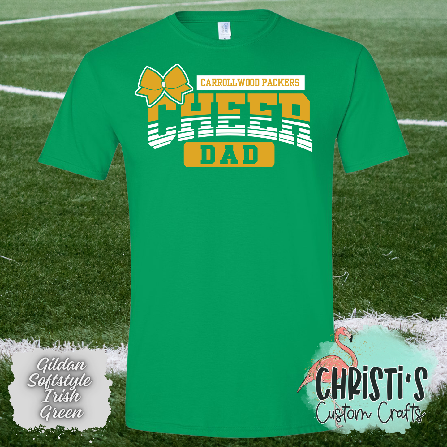Carrollwood Packers Cheer (Custom Name Gold)