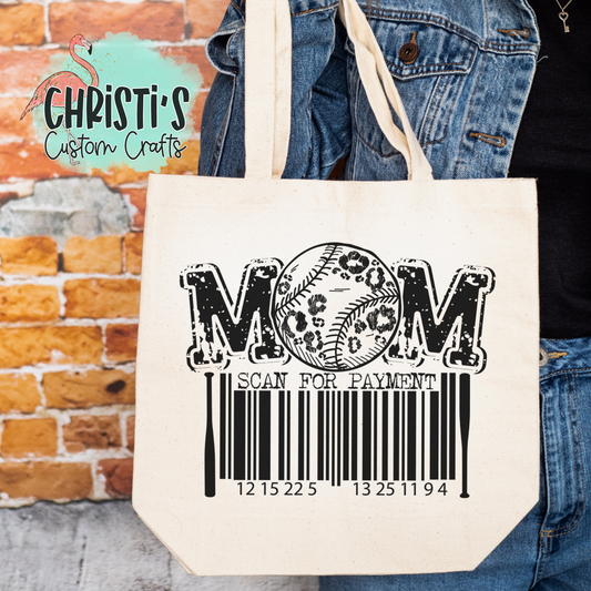 Mom (leopard baseball/softball) Scan For Payment