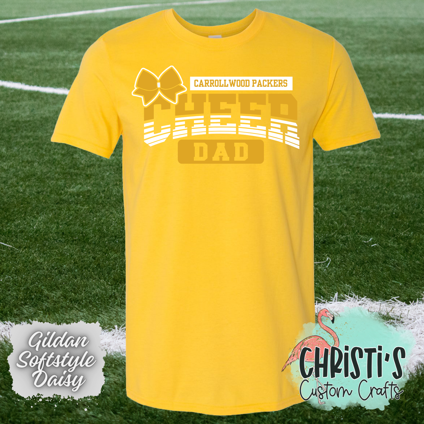 Carrollwood Packers Cheer (Custom Name Gold)