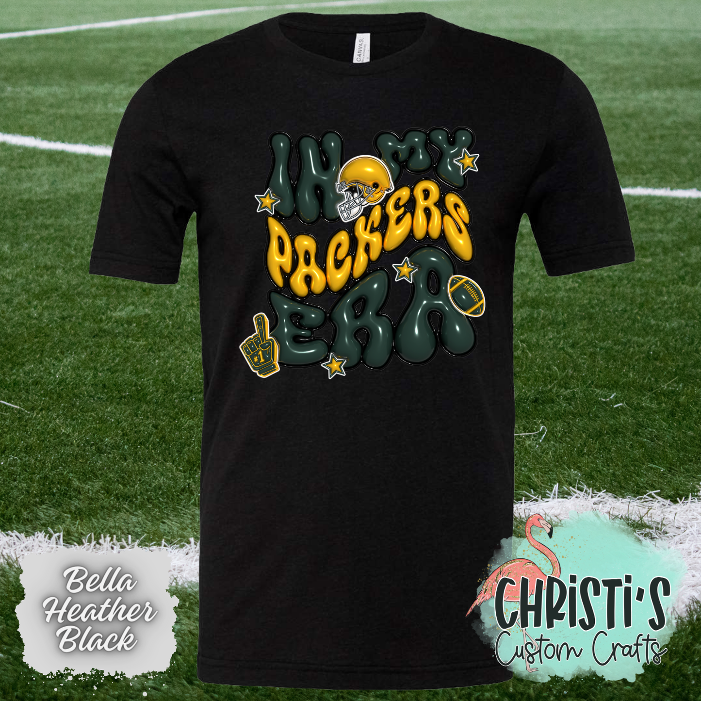 In my Packers Era (Faux 3D bubble letters)
