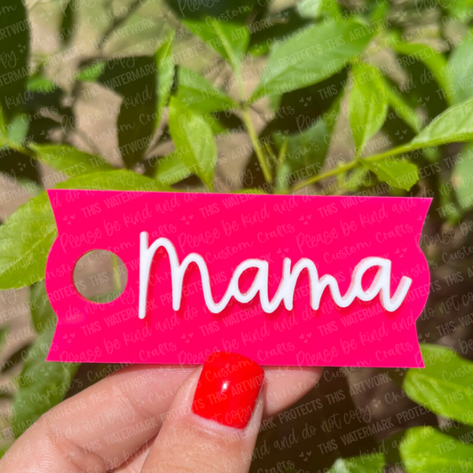 Hot Pink Solid Acrylic Tumbler Topper