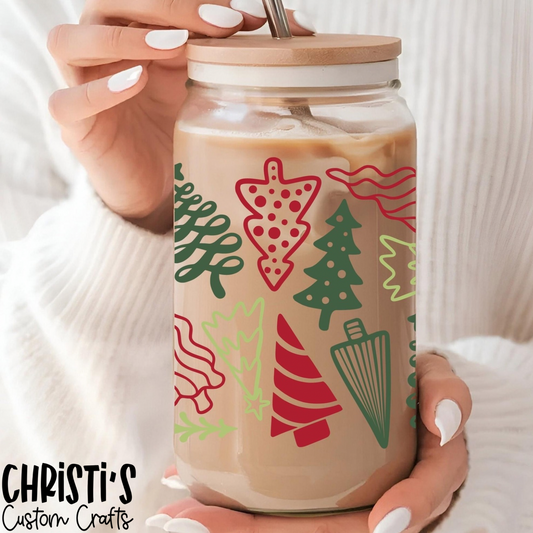 Red and Green Variety Christmas Trees