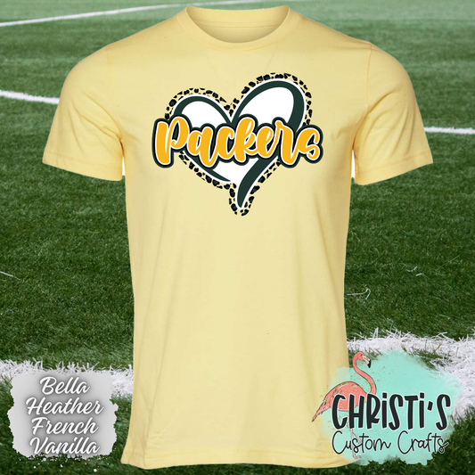 Leopard outline Heart Packers