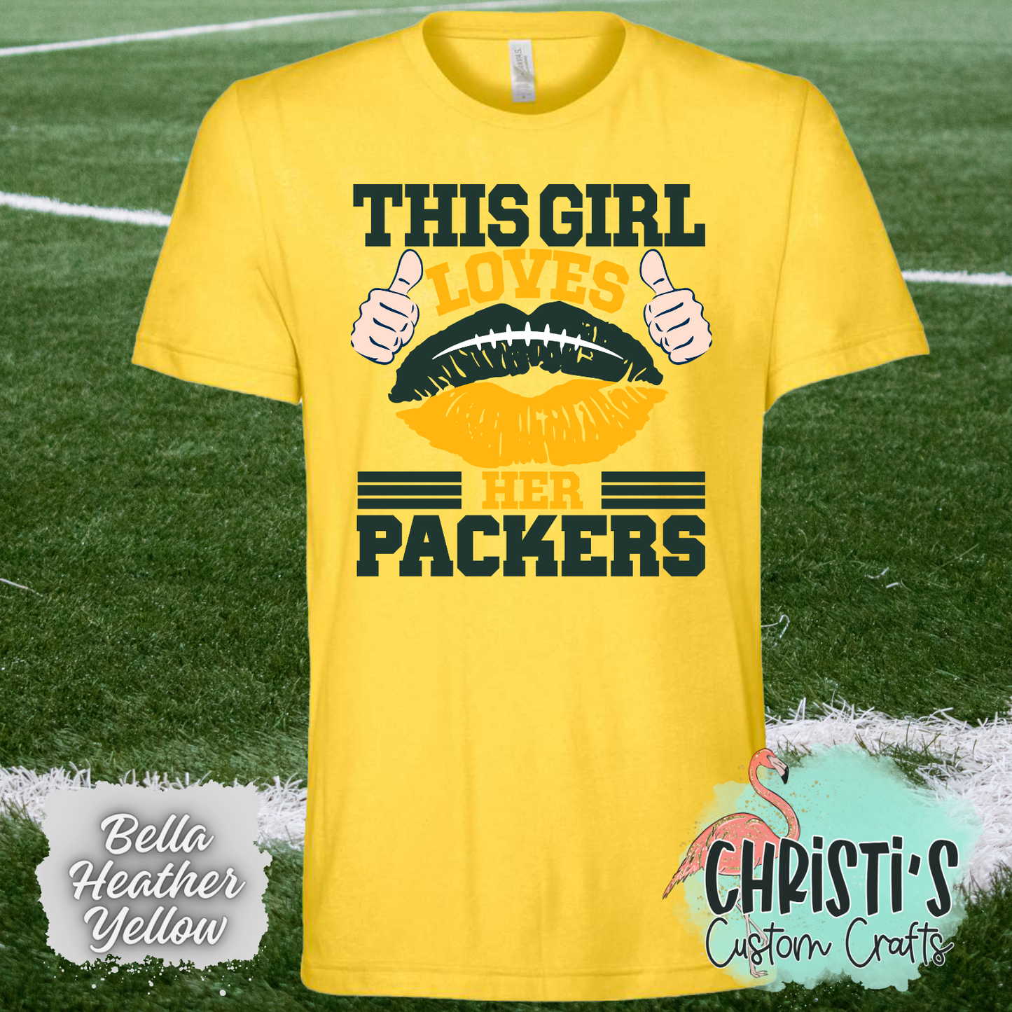 This Girl Loves her Packers (football lips)