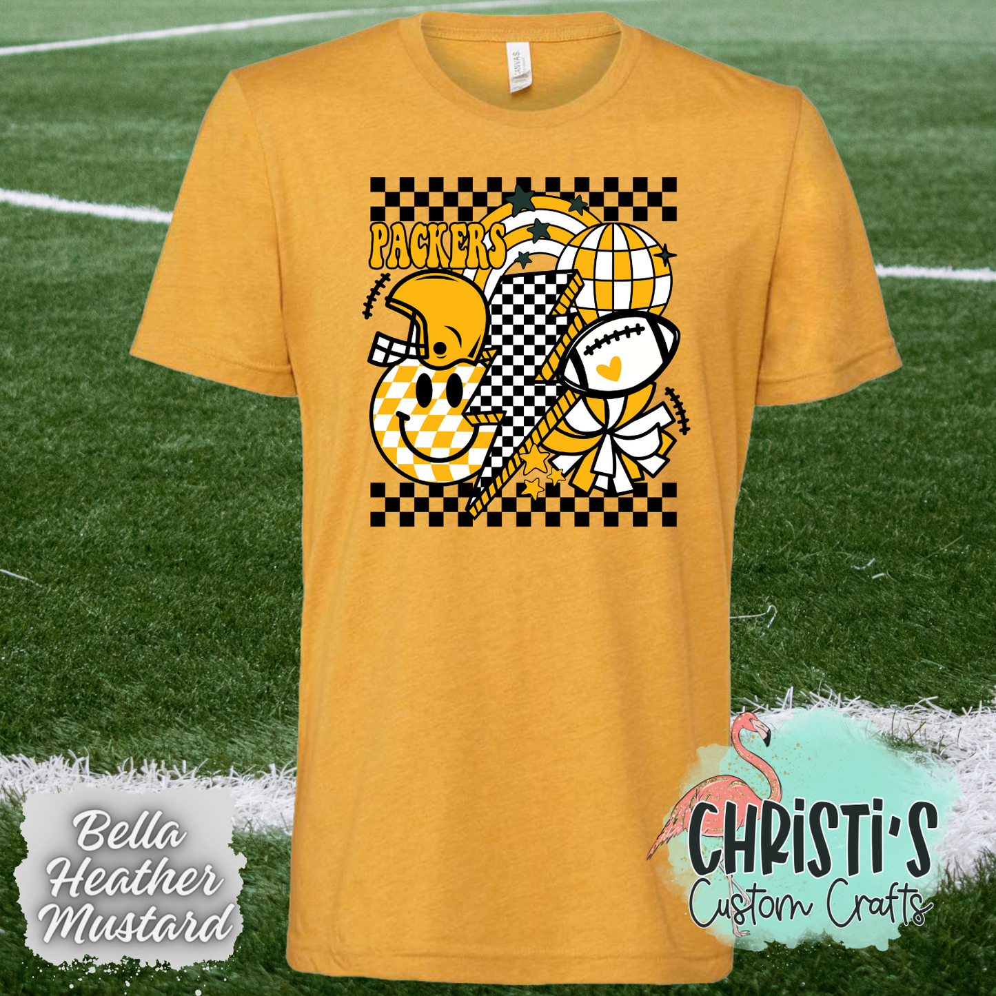 Checkered Border Packers Retro