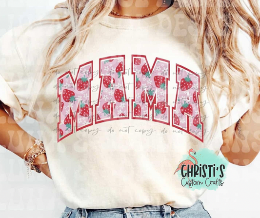 Mama (strawberry print)
