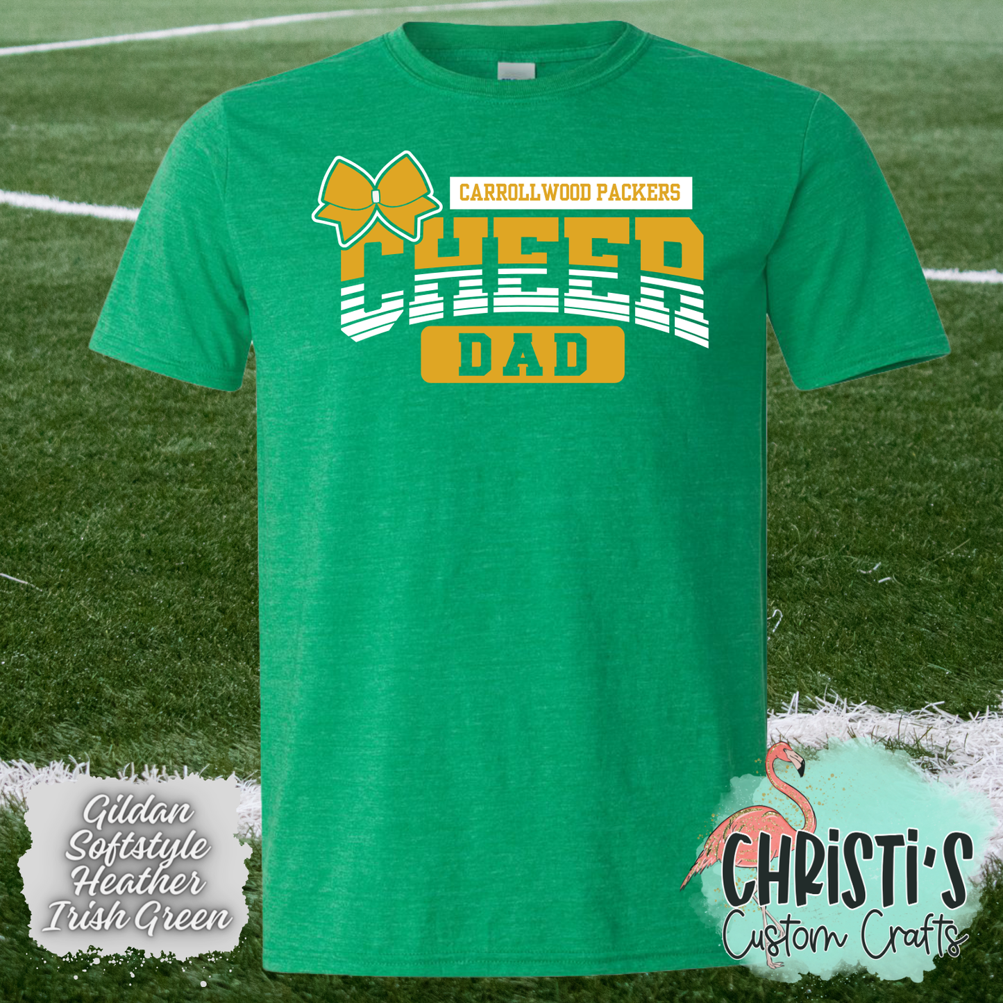 Carrollwood Packers Cheer (Custom Name Gold)