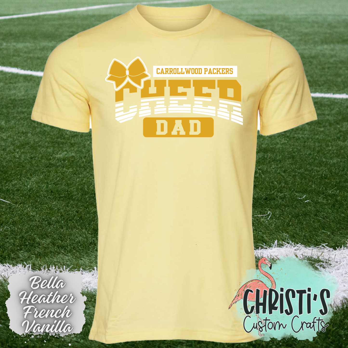 Carrollwood Packers Cheer (Custom Name Gold)