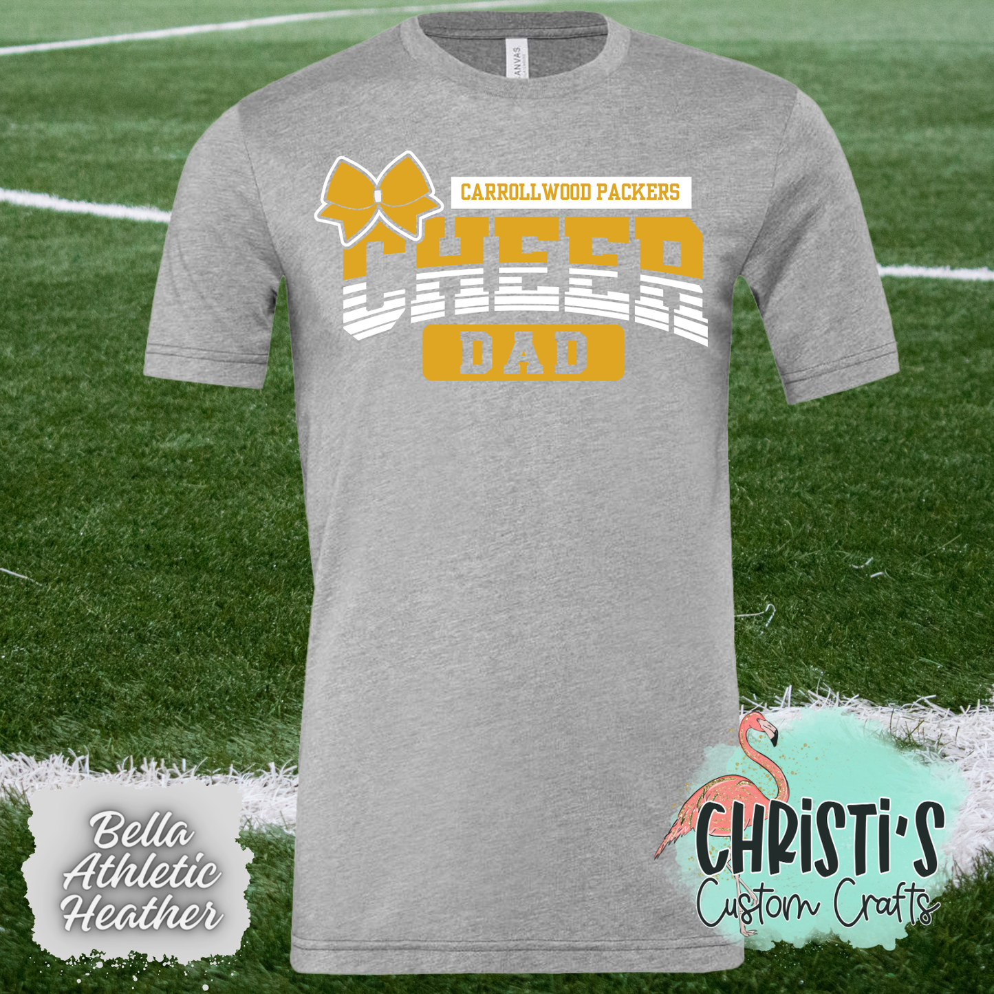 Carrollwood Packers Cheer (Custom Name Gold)