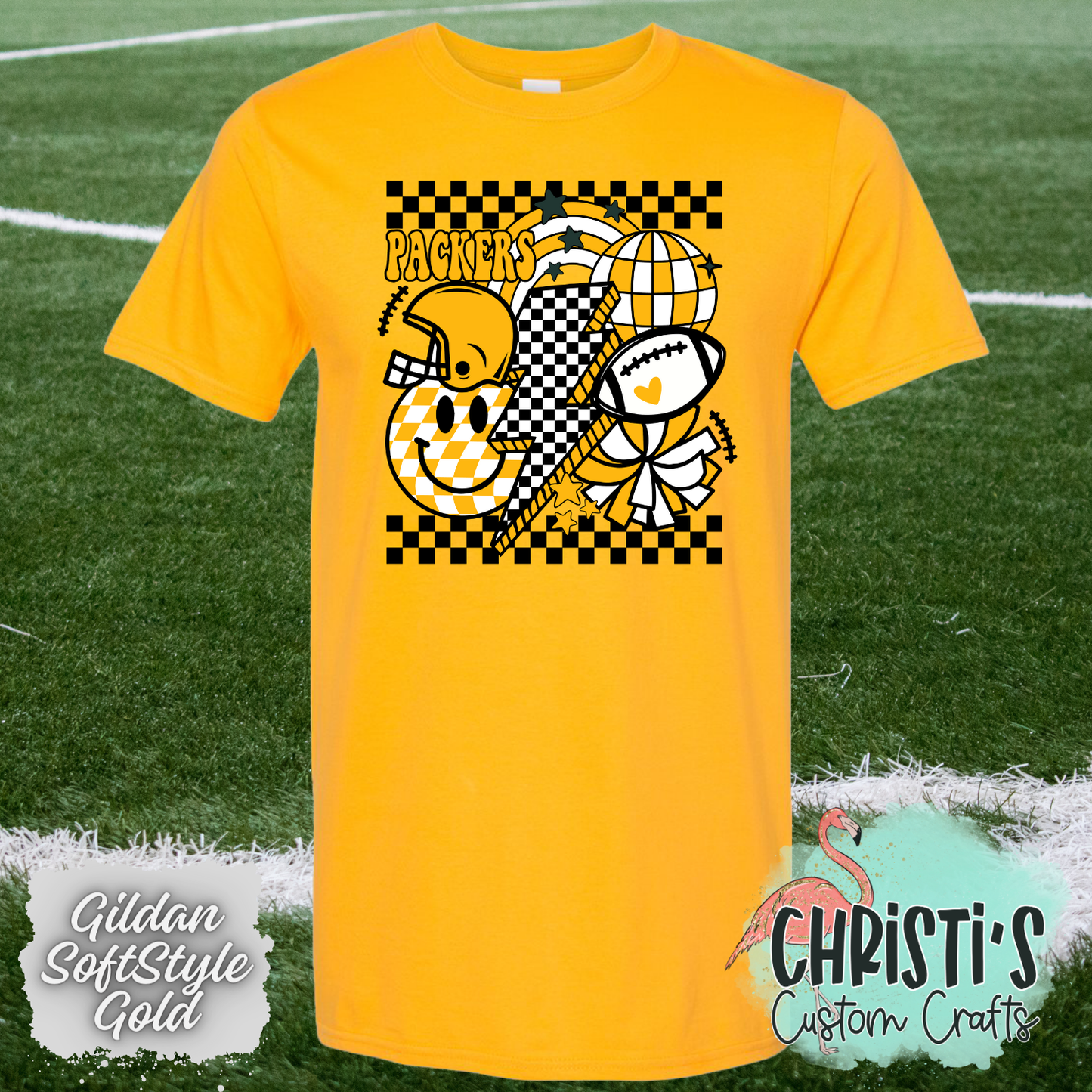 Checkered Border Packers Retro
