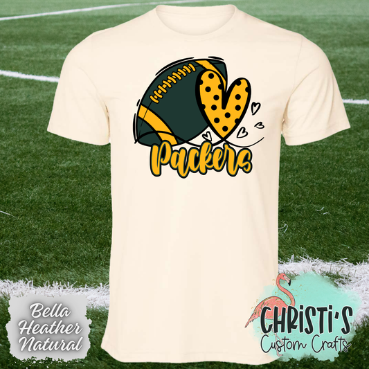 Packers Football &Polka Dot Heart