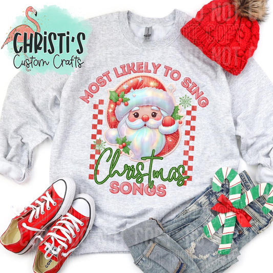 Most Likely to Sing Christmas Songs