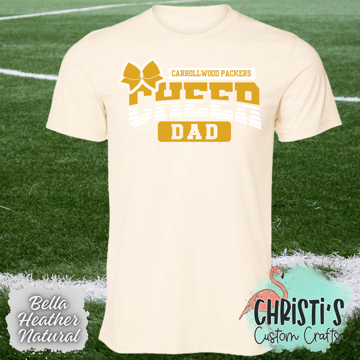 Carrollwood Packers Cheer (Custom Name Gold)