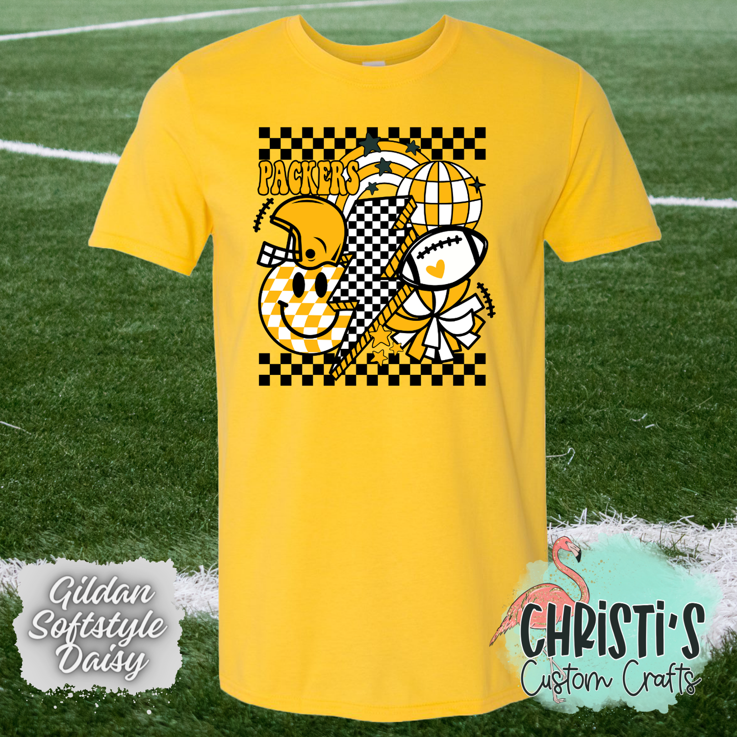 Checkered Border Packers Retro