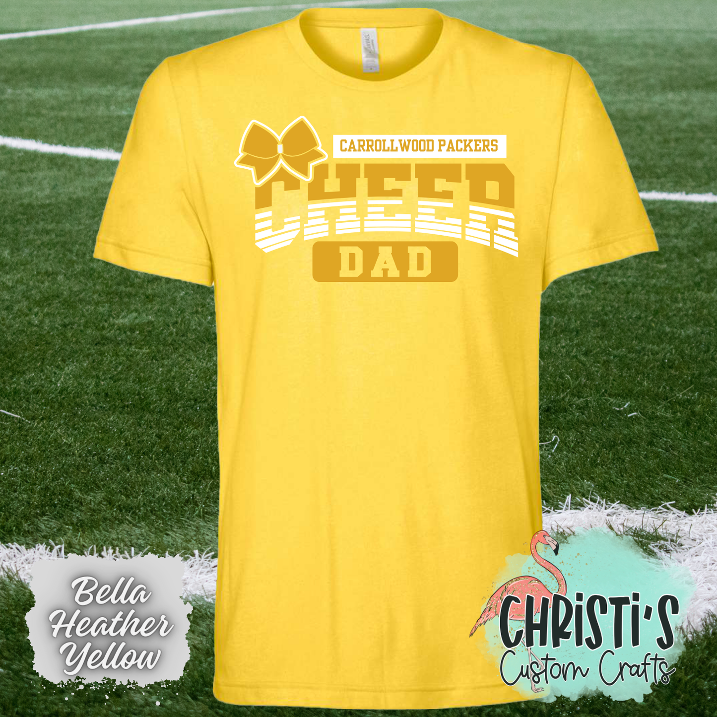 Carrollwood Packers Cheer (Custom Name Gold)