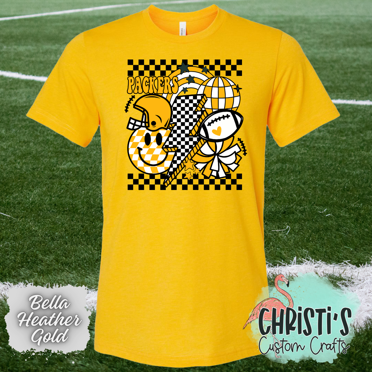 Checkered Border Packers Retro