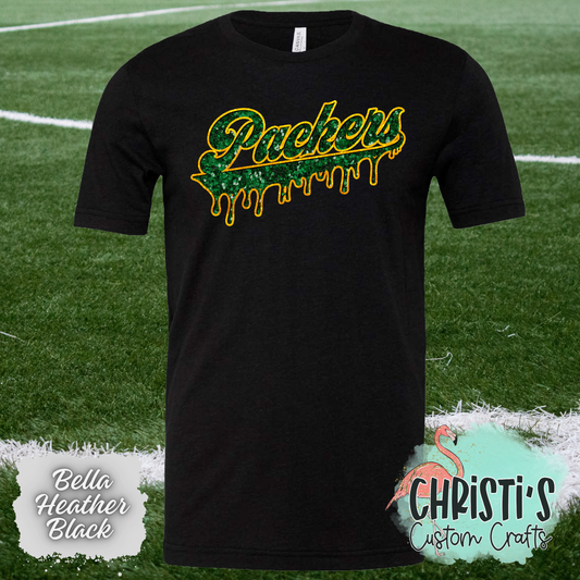 Packers Drip (faux sequin look)