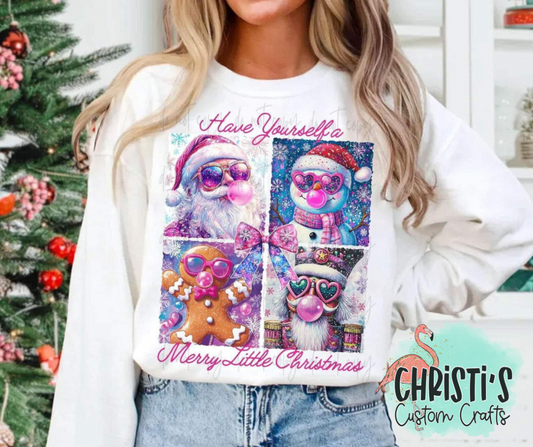 Have Yourself a Merry Little Christmas (blowing bubble gum)