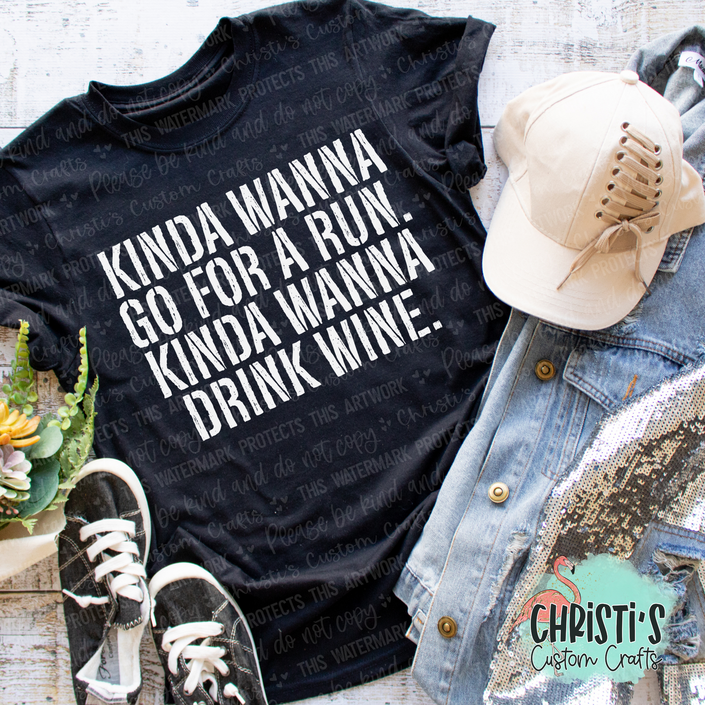 Kinda wanna go for a run, Kinda wanna drink wine.