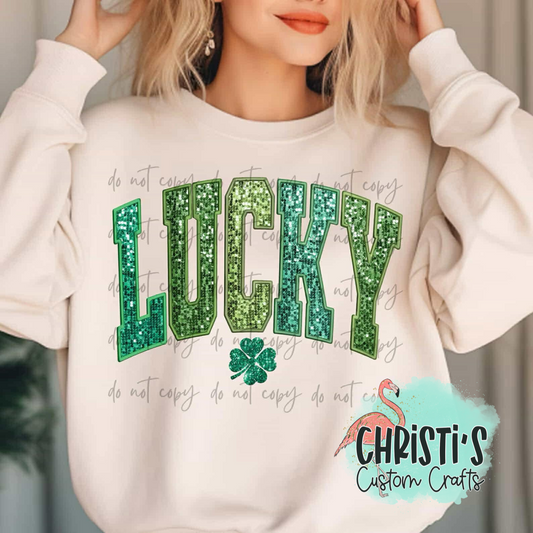 Faux Glitter Lucky 🍀