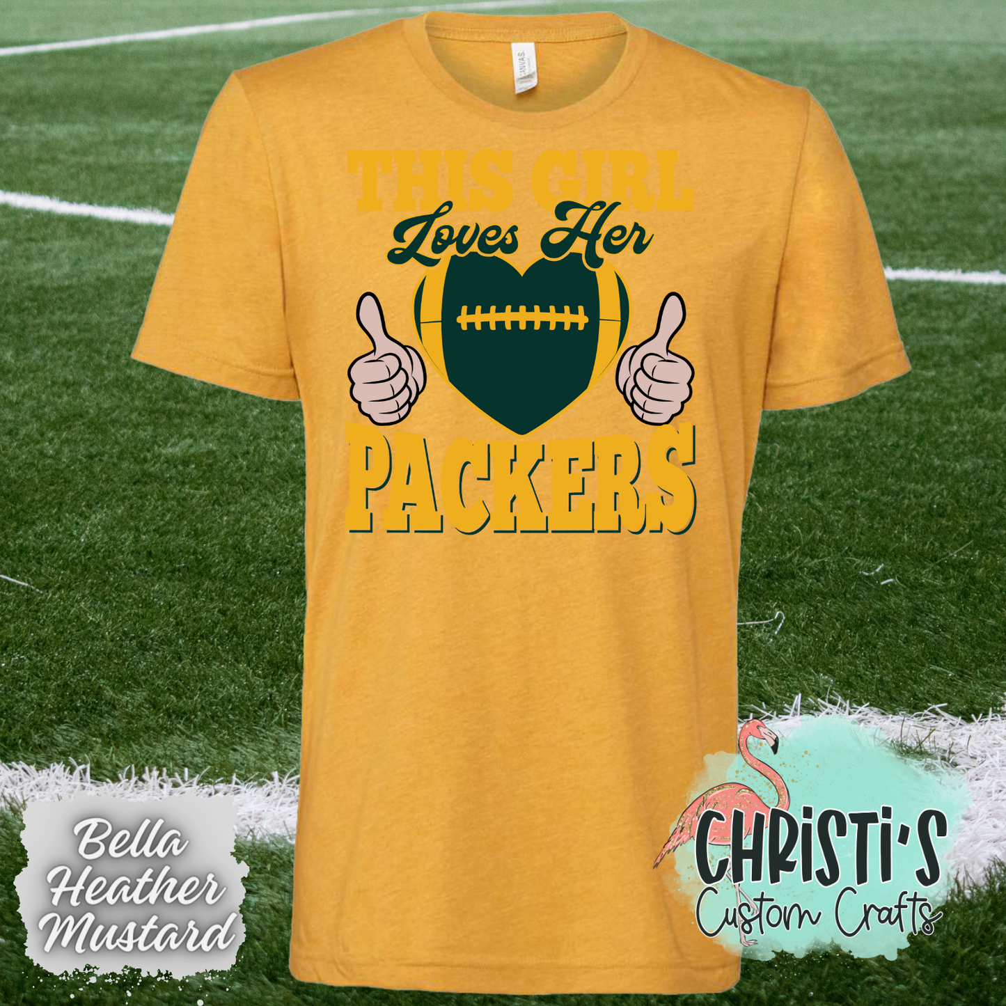 This girl loves her Packers (football heart)