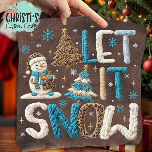 Faux yarn Let it Snow