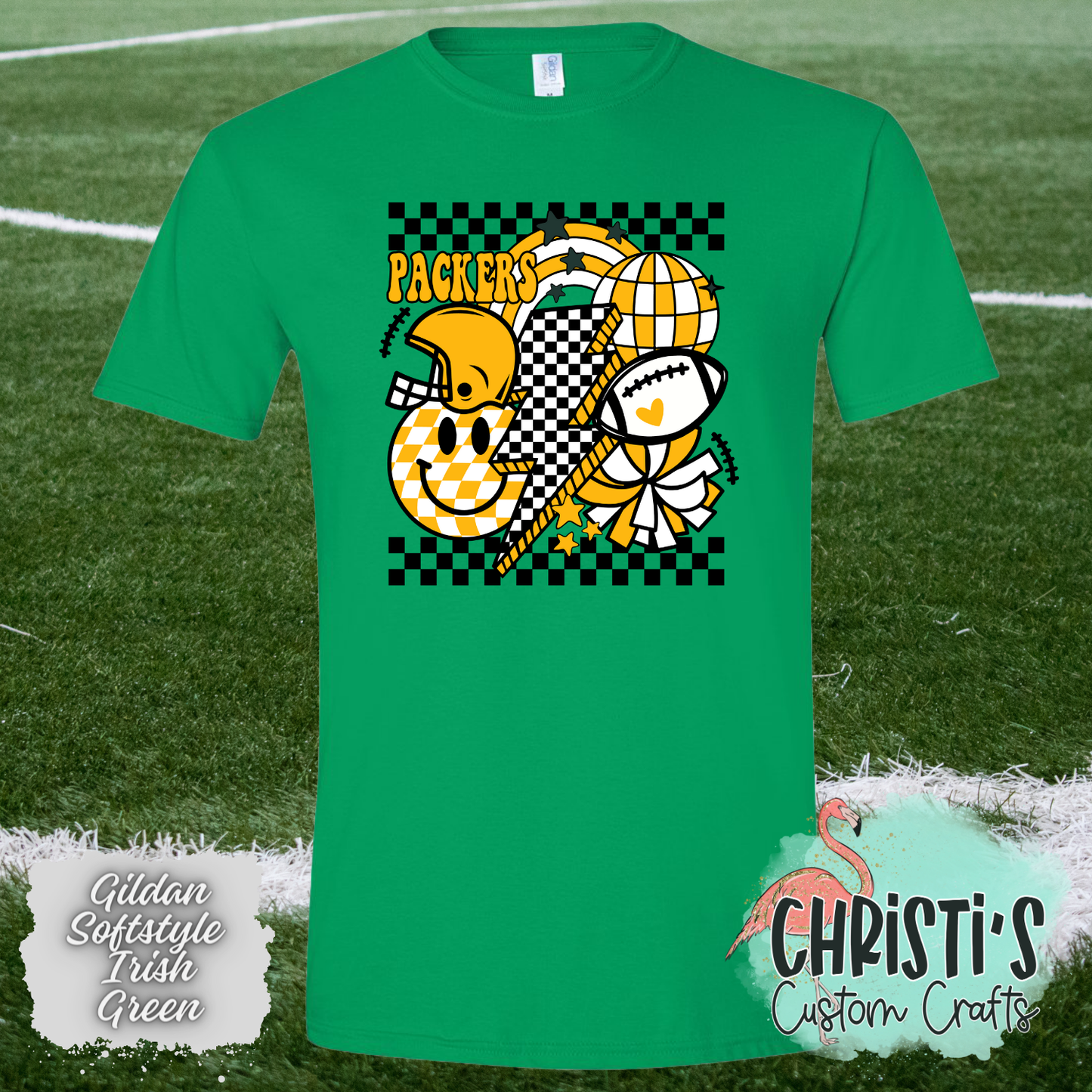 Checkered Border Packers Retro