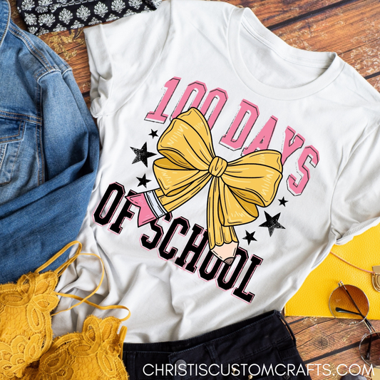 100 Days of School Pencil Bow