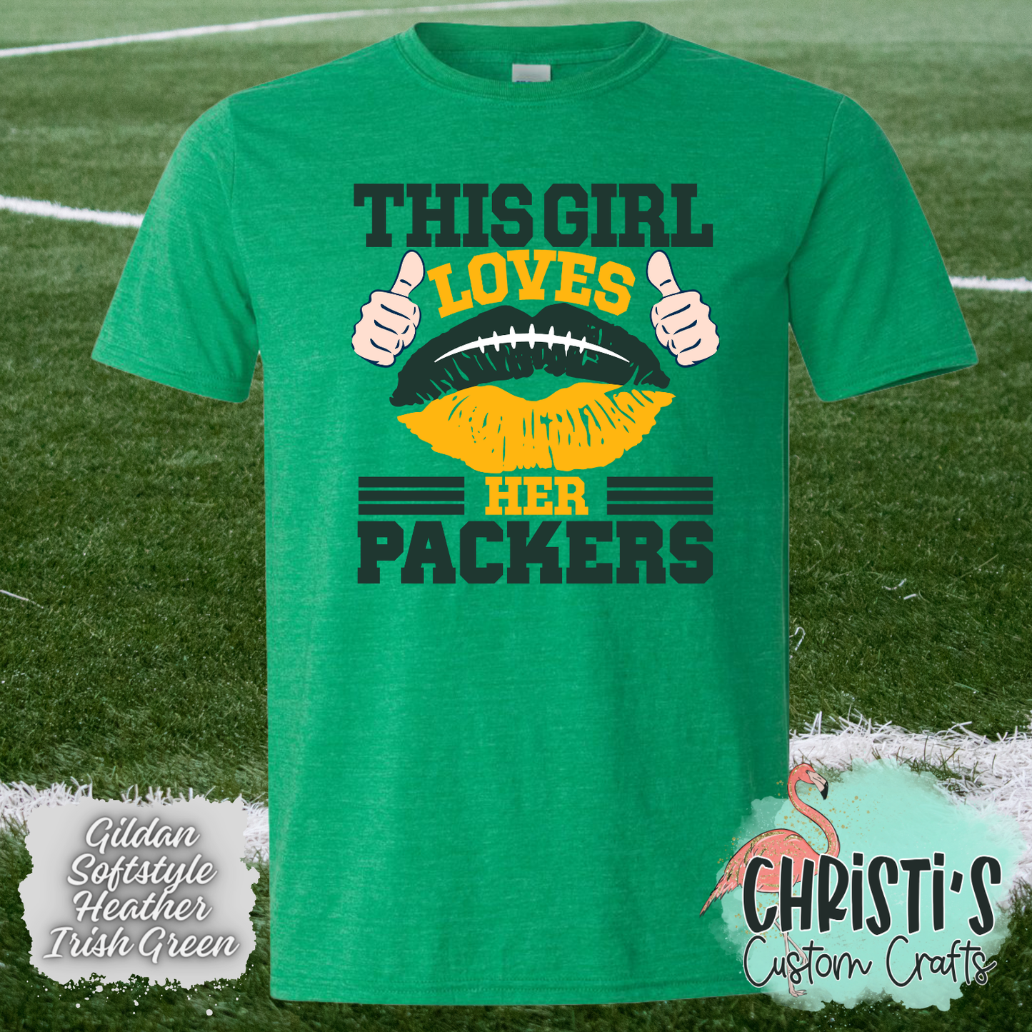 This Girl Loves her Packers (football lips)