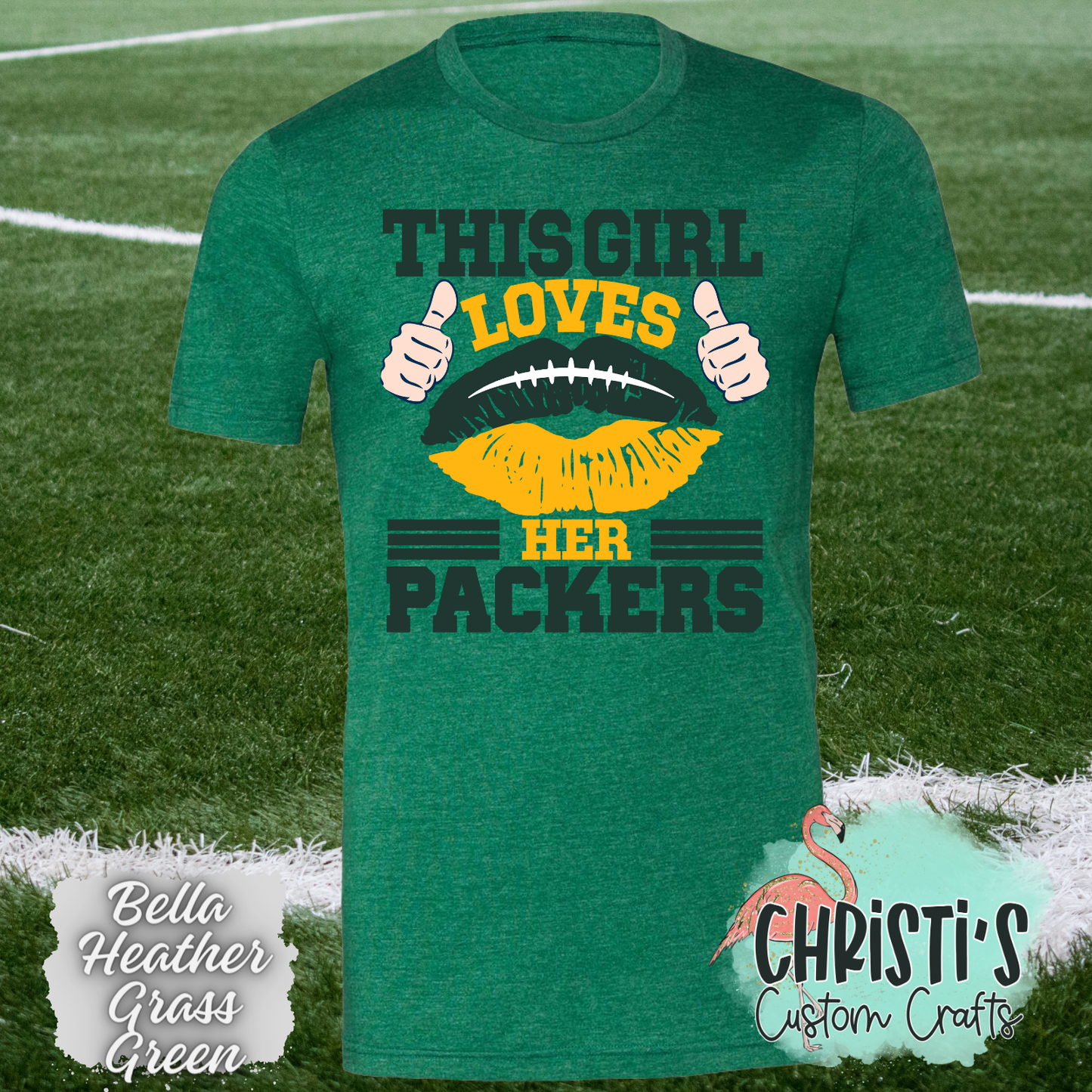This Girl Loves her Packers (football lips)
