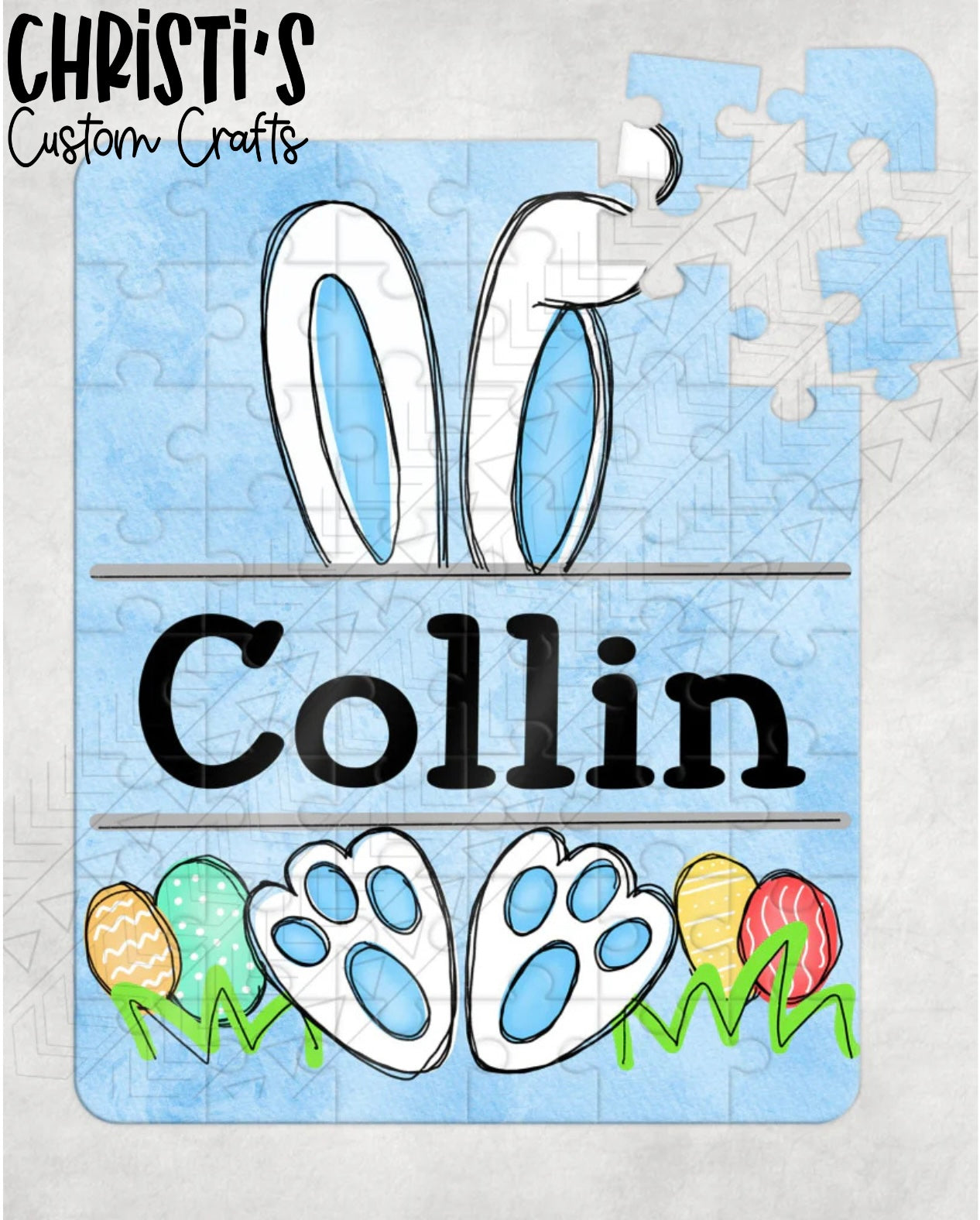 Bunny Name (pink/blue)