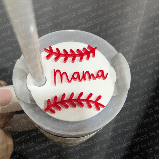 Baseball Circular Tumbler Topper