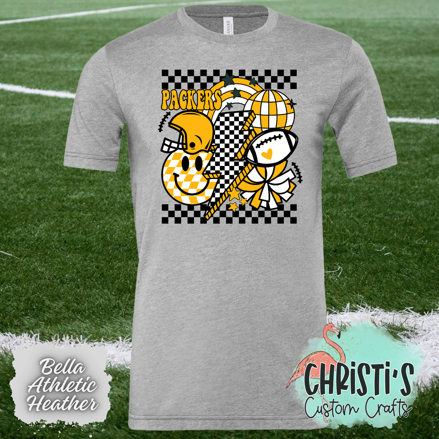 Checkered Border Packers Retro