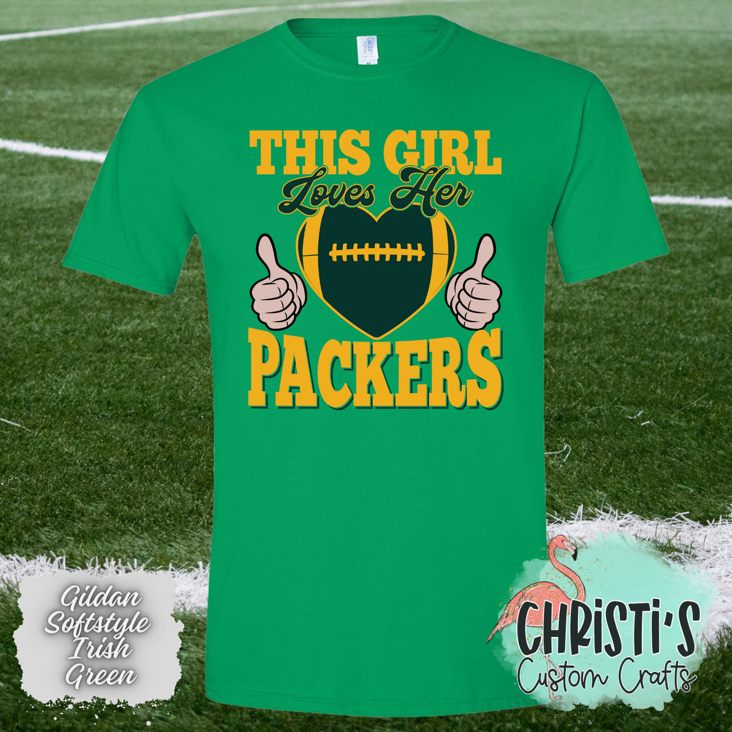 This girl loves her Packers (football heart)