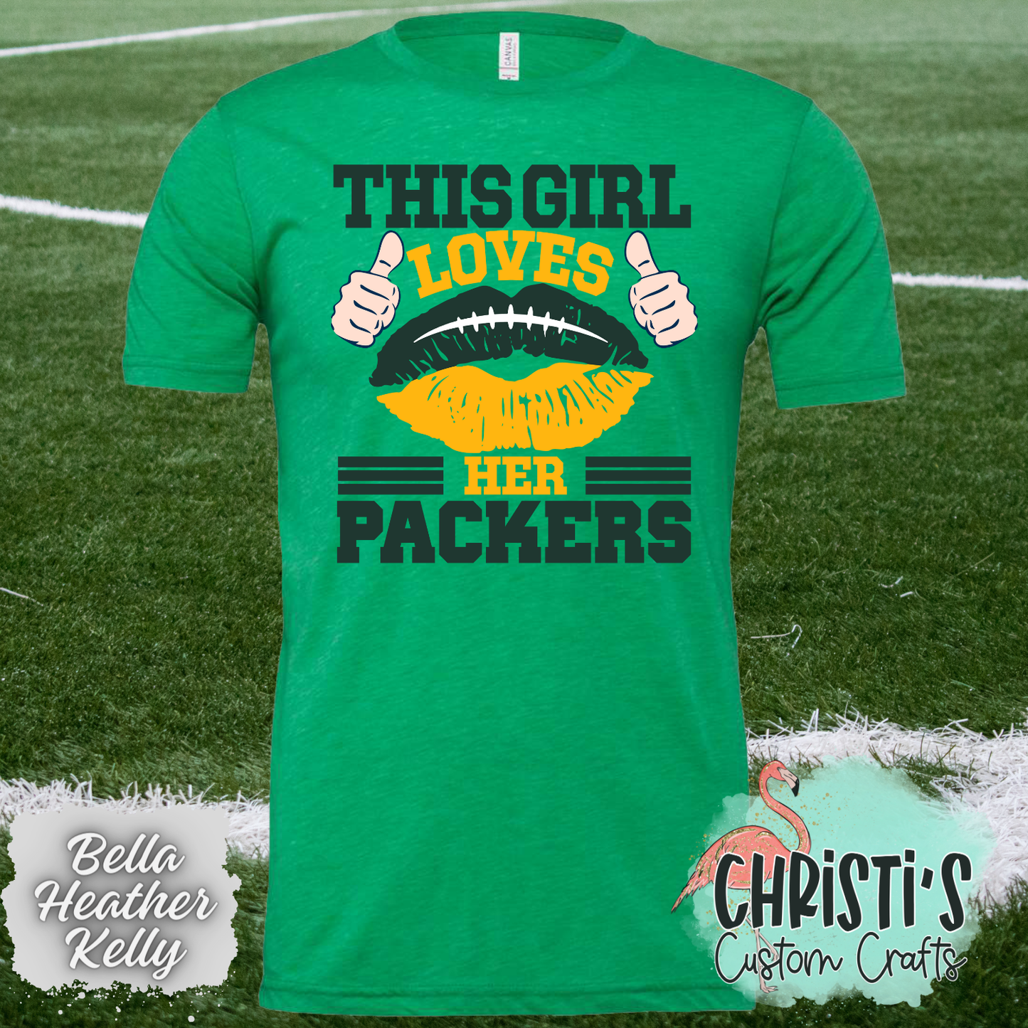 This Girl Loves her Packers (football lips)