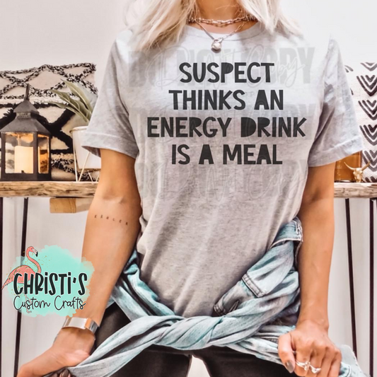 Suspect thinks an Energy Drink is a Meal