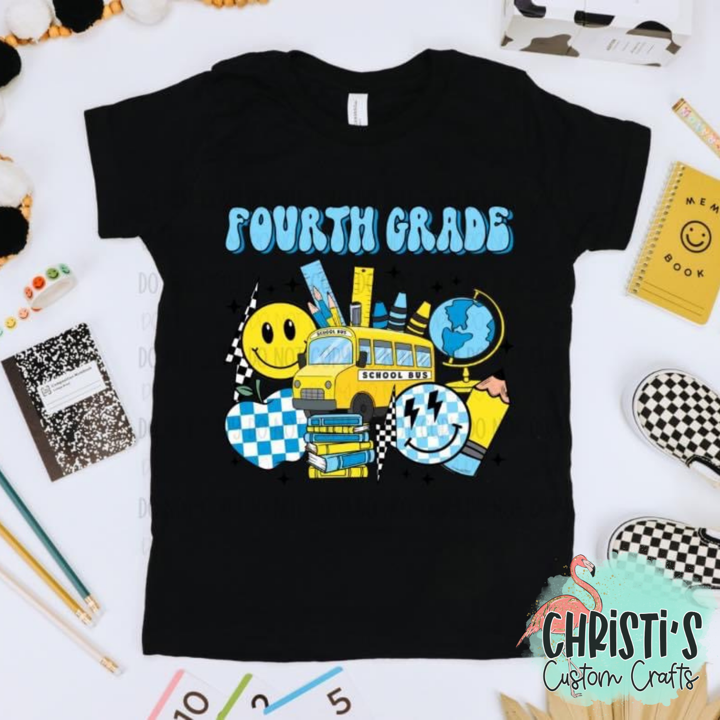Blue & Yellow School Bus Grade Levels