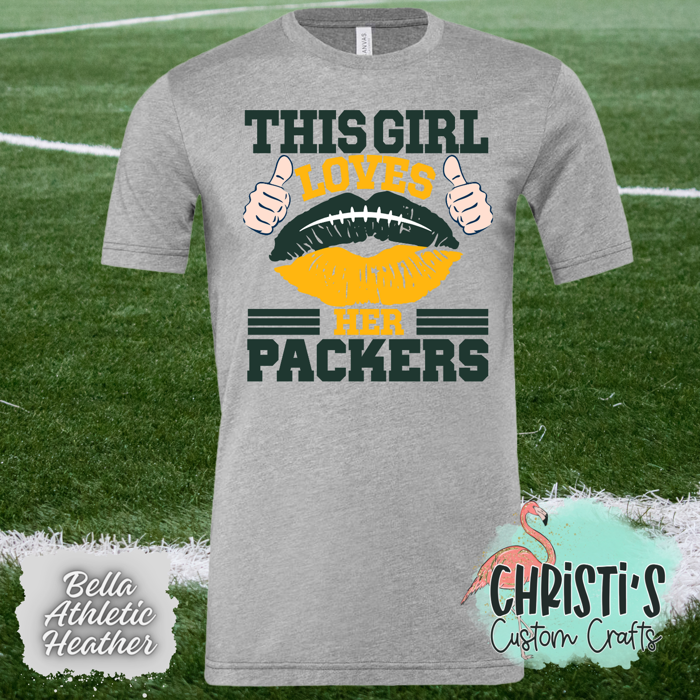 This Girl Loves her Packers (football lips)