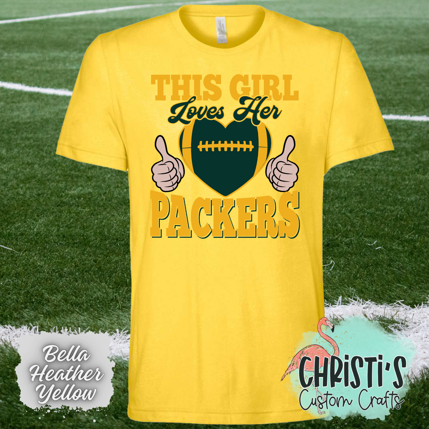 This girl loves her Packers (football heart)
