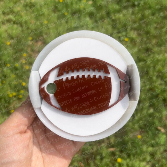 Football Tumbler Topper
